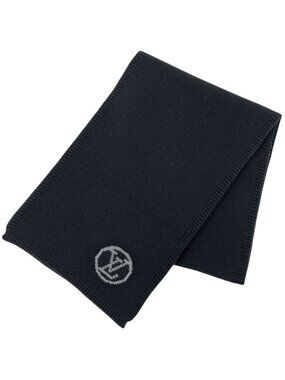 Louis Vuitton Logo Scarf LV Wool Noir
